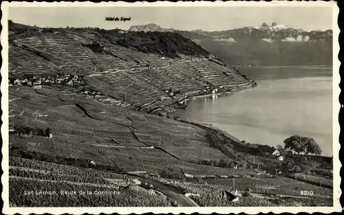 Ak Lac Léman Kt. Waadt Schweiz, Route de la Corniche