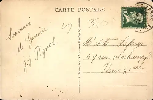 Ak Genève Genf Schweiz, Ile J. J. Rousseau