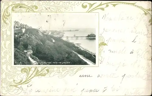 Passepartout Ak Folkestone Kent England, View from the Shelter