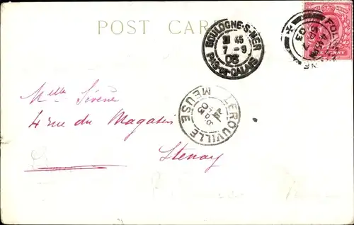 Passepartout Ak Folkestone Kent England, View from the Shelter