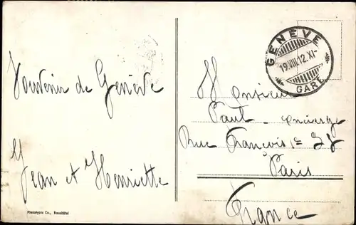 Ak Genève Genf Schweiz, Rade et Monument Brunswick