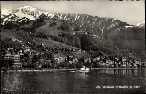 Ak Montreux Kanton Waadt Schweiz, Rochers de Naye