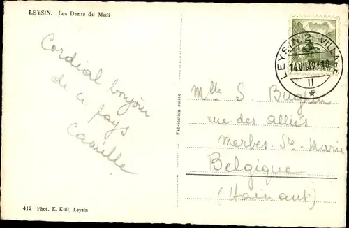 Ak Leysin Kanton Waadt, Les Dents du Midi