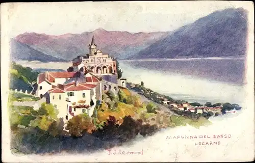 Künstler Litho Redmond, J. J., Locarno Kanton Tessin Schweiz, Madonna Del Sasso Locarno