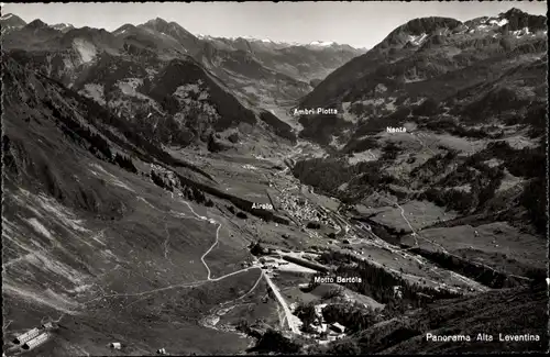 Ak Kanton Tessin Schweiz, Panorama Alta Leventina, Motto Bartola, Ambri Piotta, Nante, Airolo