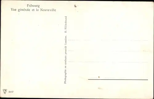 Ak Fribourg Freiburg Stadt Schweiz, vue générale et la Neuveville