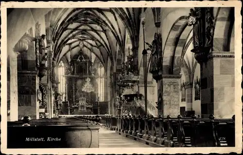 Ak Millstatt am See Kärnten, Inneres der Kirche