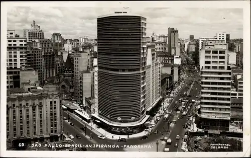 Ak São Paulo Brasilien, Avenida Ipiranga, Panorama