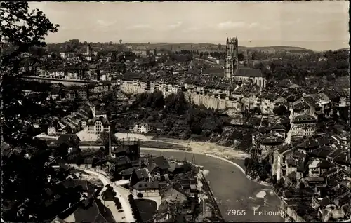 Ak Fribourg Freiburg Stadt Schweiz, Gesamtansicht