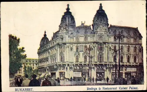 Ak București Bukarest Rumänien, Bodega & Restaurant Kaiser Palast
