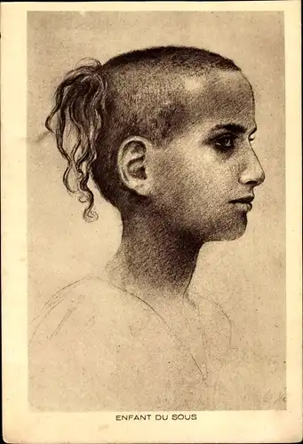 Künstler Ak Enfant du Sous, Kind-Portrait
