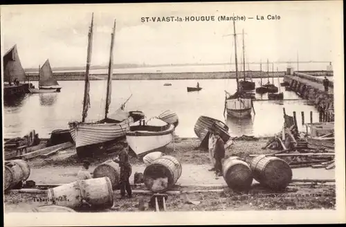 Ak Saint Vaast La Hougue Manche, La Cale, Boote