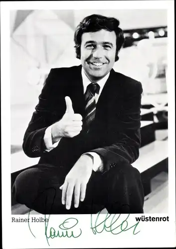 Ak Rainer Holbe, Deutscher Journalist, Autor und Fernsehmoderator, Autogramm
