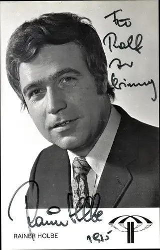 Ak Rainer Holbe, Deutscher Journalist, Autor und Fernsehmoderator, Autogramm