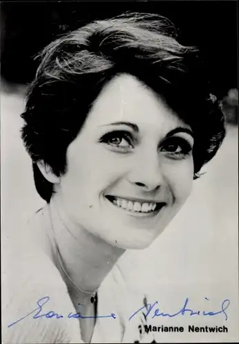 Ak Schauspielerin Marianne Nentwich, Portrait, Autogramm