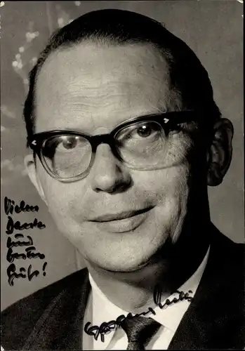 Ak Moderator Waldemar Müller, Portrait, Autogramm
