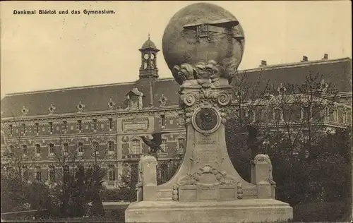 Ak Cambrai Nord, Denkmal Bleriot, Gymnasium