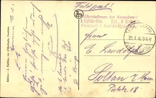 Ak Comines Nord, L'Hôpital, vue de la rue