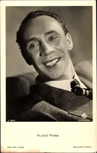 Ak Schauspieler Rudolf Platte, Portrait