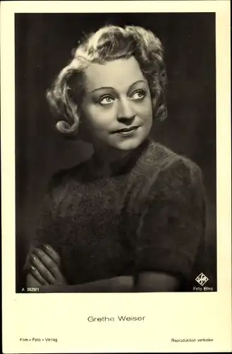 Ak Schauspielerin Grethe Weiser, Portrait, Tante Wanda aus Uganda