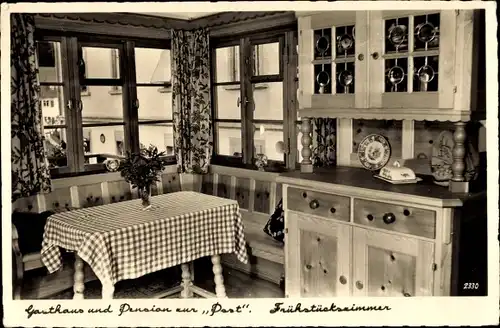 Ak Schlachters Lindau am Bodensee Schwaben, Gasthof und Fremdenheim zur Post