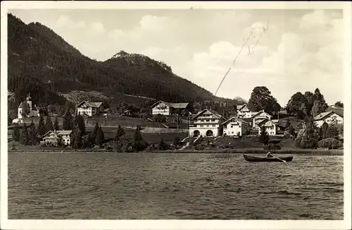 Ak Oberkirch Weißensee Füssen im Ostallgäu, Teilansicht mit Falkenstein