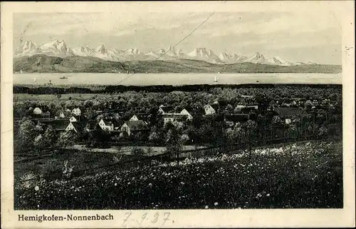 Ak Nonnenbach Hemigkofen Kressbronn am Bodensee, Luftaufnahme