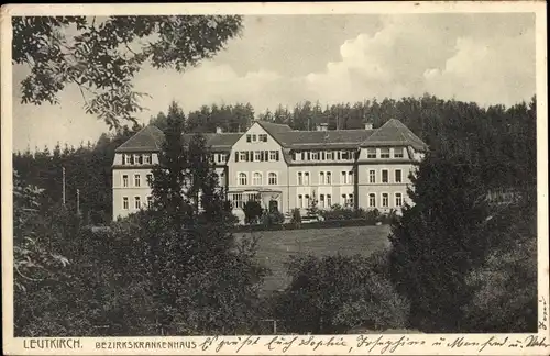 Ak Leutkirch im Allgäu Württemberg, Bezirkskrankenhaus