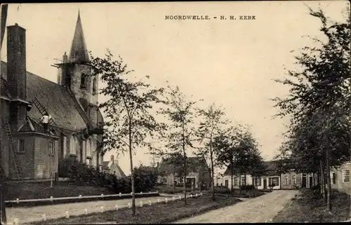 Ak Noordwelle Schouwen Duiveland Zeeland Niederlande, N. H. Kerk