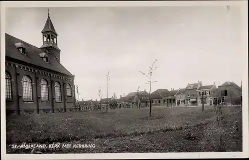 Ak Sint Annaland Zeeland Niederlande, Kerk met Kerkring