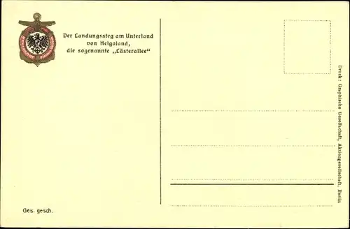 Ak Helgoland in Schleswig Holstein, Landungssteg, Unterland, Lästerallee