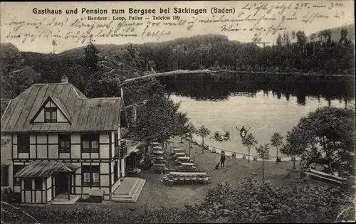 Ak Bad Säckingen am Hochrhein, Gasthaus und Pension zum Bergsee