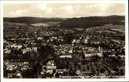Ak Öhningen in Baden, Luftaufnahme
