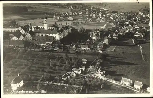 Ak Ochsenhausen in Baden Württemberg, Luftaufnahme