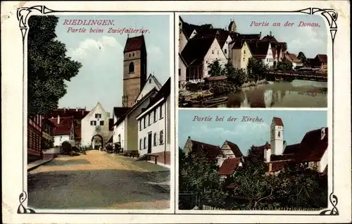 Ak Riedlingen in der Schwäbischen Alb, Donau, Zwiefaltertor, Kirche