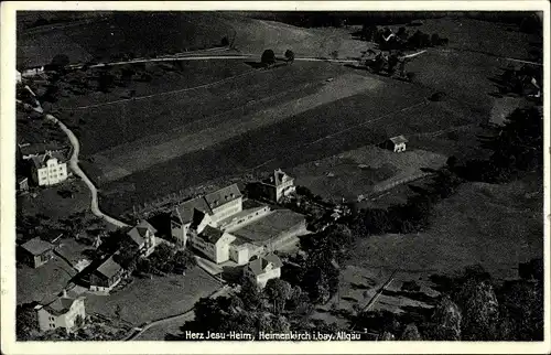 Ak Heimenkirch im Allgäu, Herz-Jesu-Heim, Luftbild