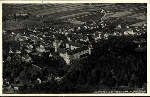 Ak Kirchheim in Schwaben, Luftbild