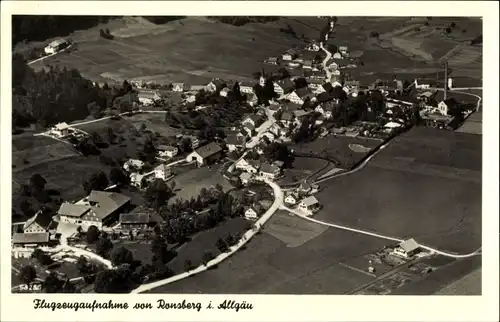 Ak Ronsberg im Allgäu, Fliegeraufnahme von Ort und Umgebung