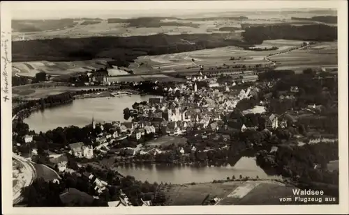 Ak Bad Waldsee in Oberschwaben Württemberg, Flugzeugaufnahme