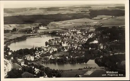 Ak Bad Waldsee in Oberschwaben Württemberg, Flugzeugaufnahme