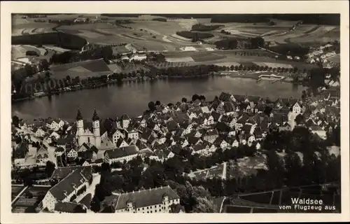 Ak Bad Waldsee in Oberschwaben Württemberg, Flugzeugaufnahme