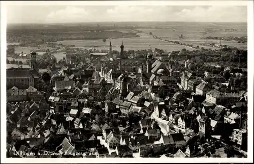 Ak Dillingen an der Donau, Luftaufnahme