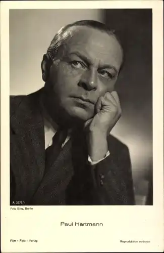 Ak Schauspieler Paul Hartmann, Portrait, Film Foto Verlag A 3573/1