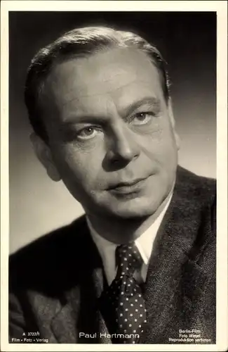 Ak Schauspieler Paul Hartmann, Portrait, Film Foto Verlag A 3722/1