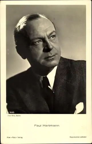 Ak Schauspieler Paul Hartmann, Portrait