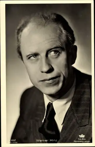 Ak Schauspieler Werner Hinz, Portrait, Ross 3318/1