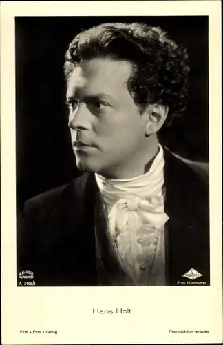 Ak Schauspieler Hans Holt, Portrait