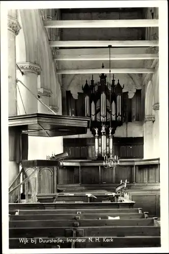 Ak Wijk bij Duurstede Utrecht, Ned. Herv. Kerk, Innenansicht, Orgel