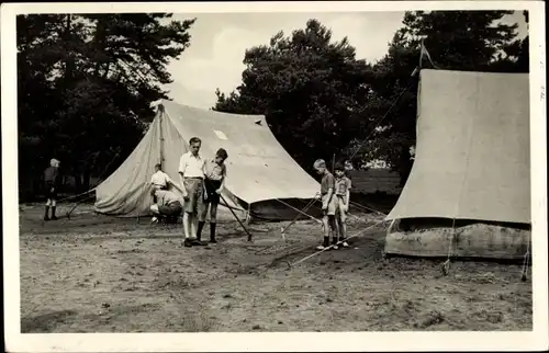 Ak Oud Leusden Utrecht Niederlande, C.J.M.V. Kamp, Zelt
