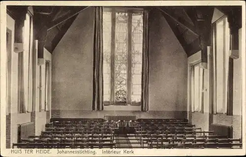 Ak Huis ter Heide Utrecht Niederlande, Johannesstichting, Interieur Kerk